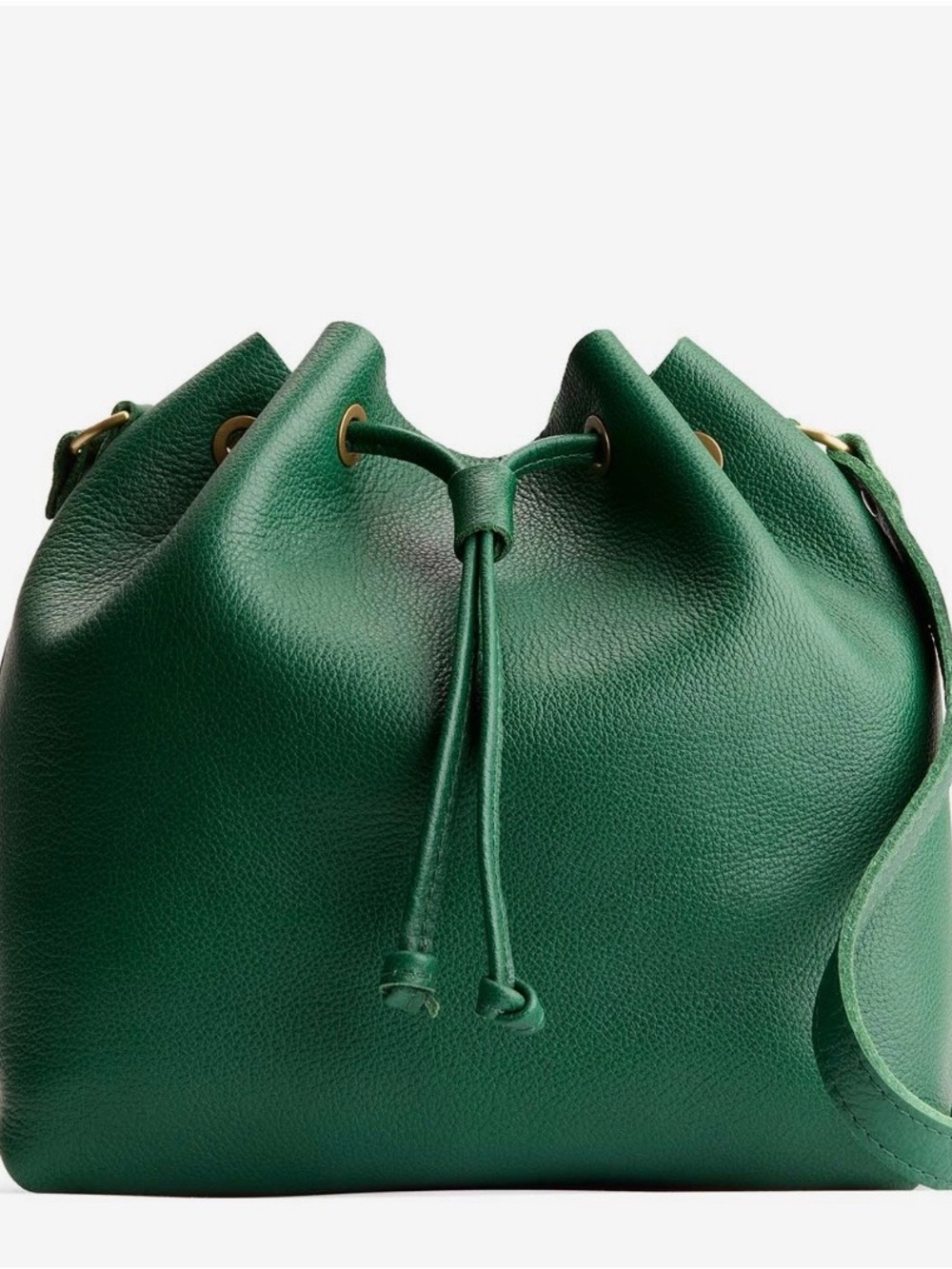 Portland Leather Emerald Green 'Almost Perfect' Bucket Bag